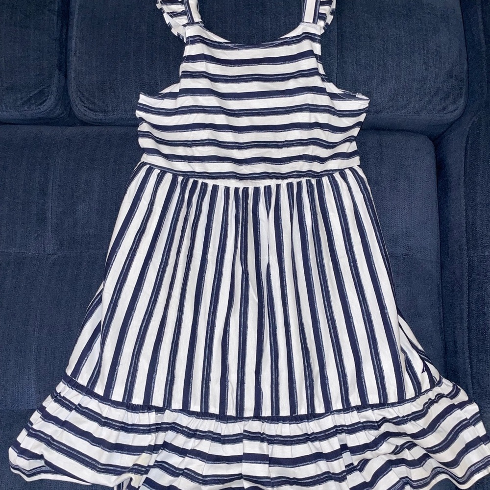 Nautica Striped Navy and White Kids Dress, like new.